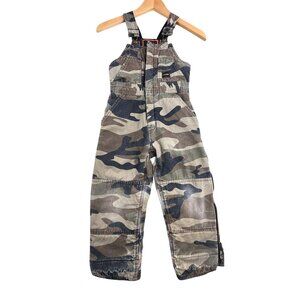 VTG Walls Tough Wear Camo Overalls Bibs Boys Small Kidz Grow System Snowpants